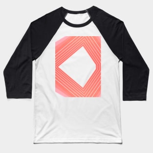 Geometric minimal linear pink Baseball T-Shirt